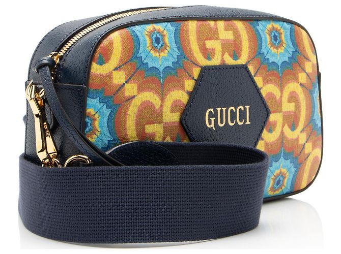 Borsa a tracolla Gucci GG Kaleidoscope Canvas 100th Anniversary Blu - vista 2