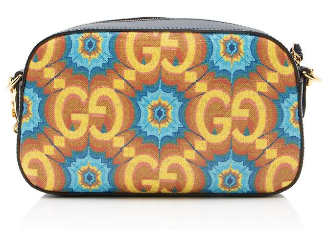 Borsa a tracolla Gucci GG Kaleidoscope Canvas 100th Anniversary Blu - vista 3