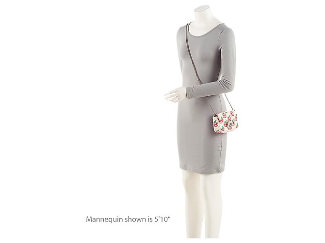 Borsa Mini Flap Gucci GG Marmont in pelle matelassé Apple Rosso - vista 5