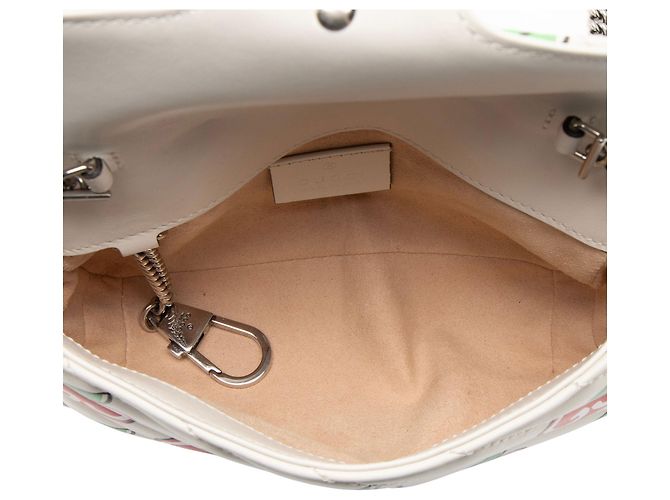Borsa Mini Flap Gucci GG Marmont in pelle matelassé Apple Rosso - vista 7
