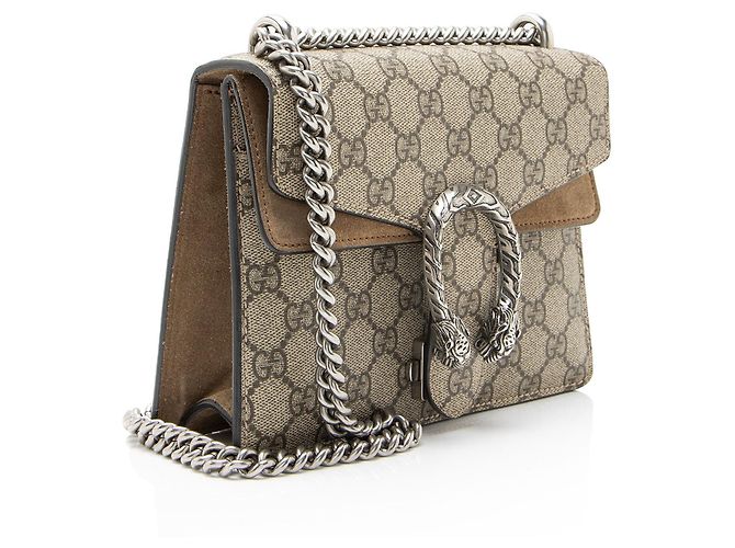 Borsa a tracolla piccola Gucci GG Supreme Dionysus Marrone Beige - vista 2
