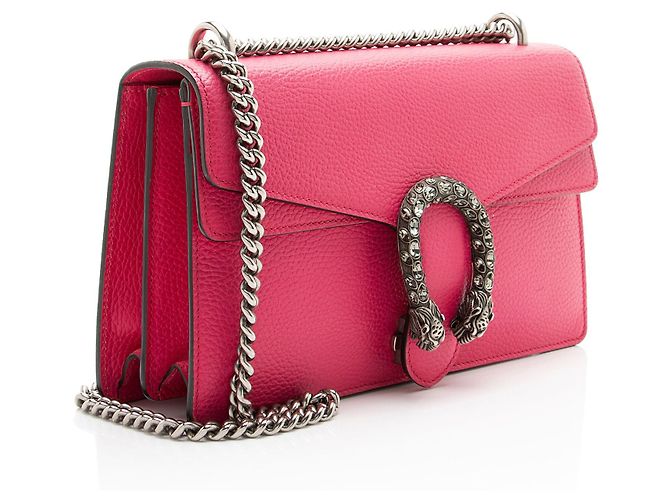 Bolsa de Ombro Dionysus Medium em Couro e Cristais Gucci Rosa - vista 2