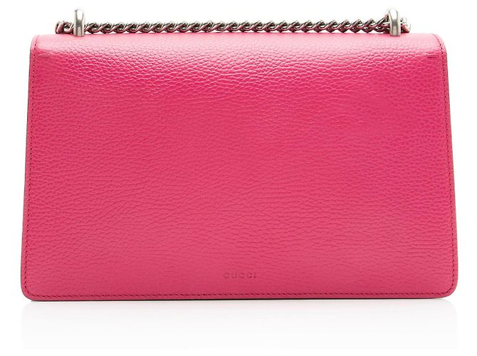 Bolsa de Ombro Dionysus Medium em Couro e Cristais Gucci Rosa - vista 3