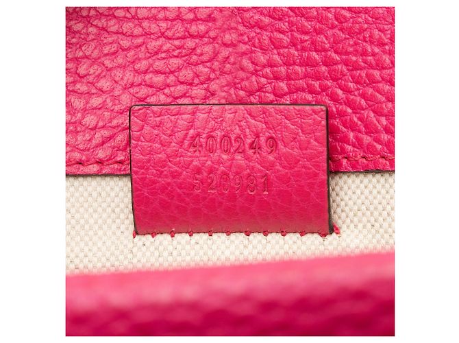 Bolsa de Ombro Dionysus Medium em Couro e Cristais Gucci Rosa - vista 6