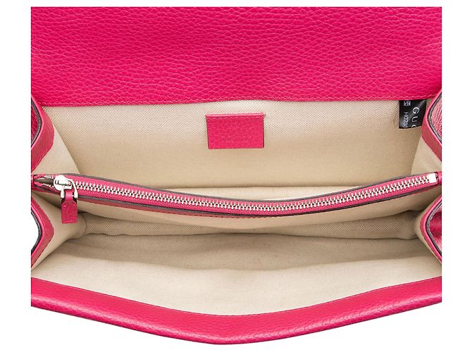 Bolsa de Ombro Dionysus Medium em Couro e Cristais Gucci Rosa - vista 7