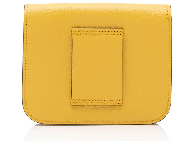 Hermès Portafoglio Slim Constance in pelle Evercolor Hermes Giallo - vista 3