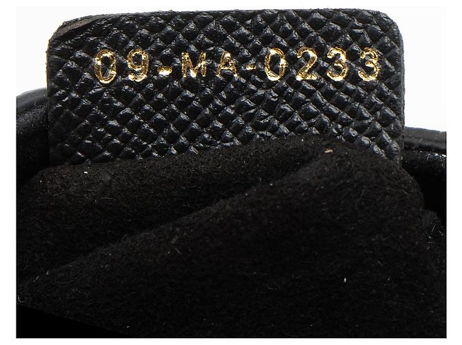 Autre Marque Mini borsa Saddle Dior in pelle di vitello grana naturale con tracolla Nero - vista 6