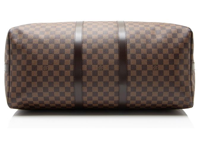 Louis Vuitton Damier Ebene Keepall Bandouliere 55 Duffle Marrom - vista 4