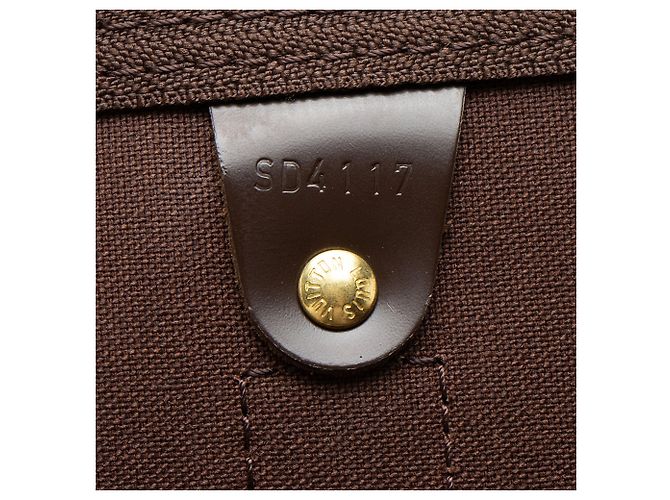 Louis Vuitton Damier Ebene Keepall Bandouliere 55 Duffle Marrom - vista 6