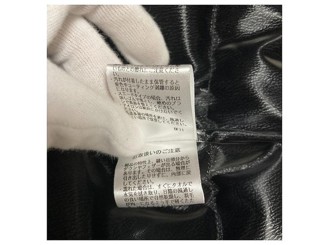Autre Marque Double Standard Clothing Kunstleder-Daunenweste Schwarz - Ansicht 11