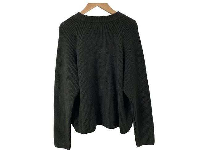 Autre Marque MARGARET HOWELL Grobstrick-Wollpullover Grün - Ansicht 2