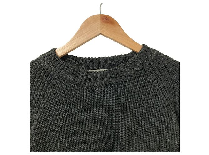 Autre Marque MARGARET HOWELL Grobstrick-Wollpullover Grün - Ansicht 3