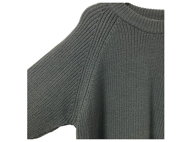 Autre Marque MARGARET HOWELL Grobstrick-Wollpullover Grün - Ansicht 4