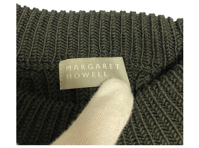 Autre Marque MARGARET HOWELL Grobstrick-Wollpullover Grün - Ansicht 5