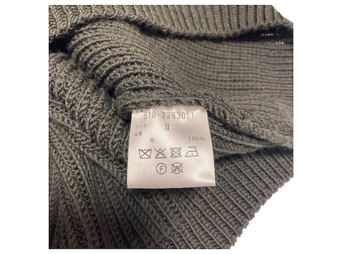 Autre Marque MARGARET HOWELL Grobstrick-Wollpullover Grün - Ansicht 6
