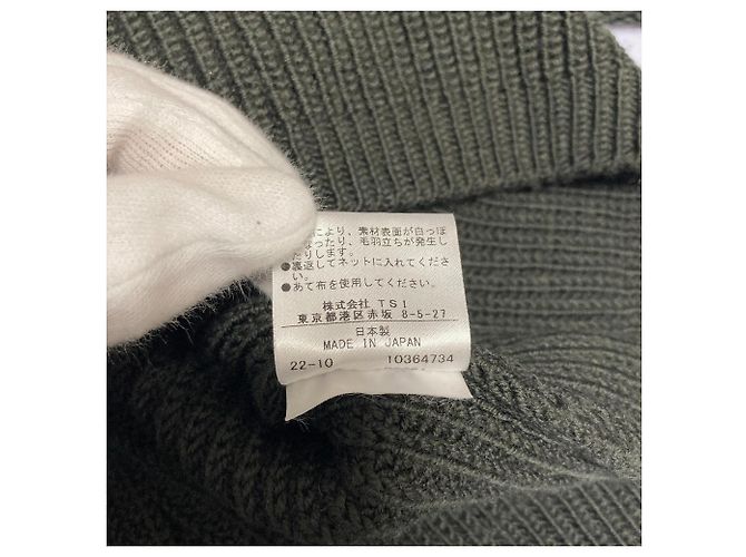 Autre Marque MARGARET HOWELL Grobstrick-Wollpullover Grün - Ansicht 7