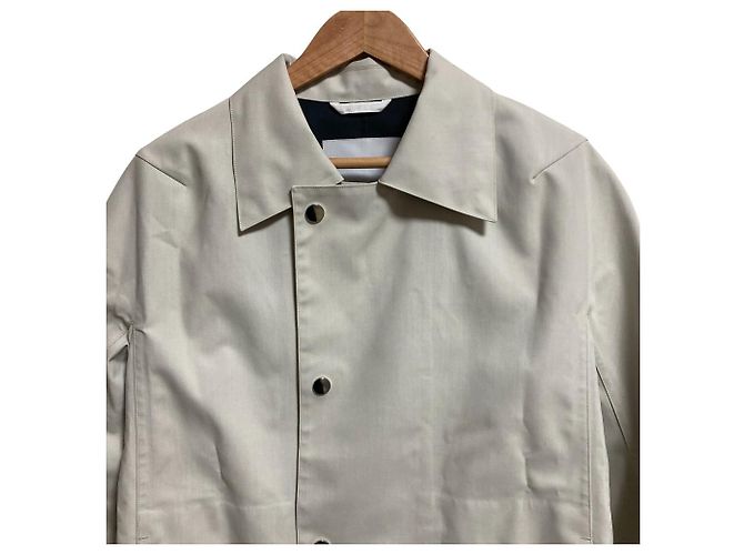Autre Marque OVERCOAT Stand Collar Coat White Eggshell - view 4