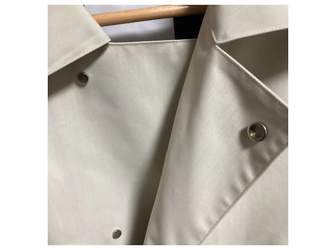 Autre Marque OVERCOAT Stand Collar Coat White Eggshell - view 6