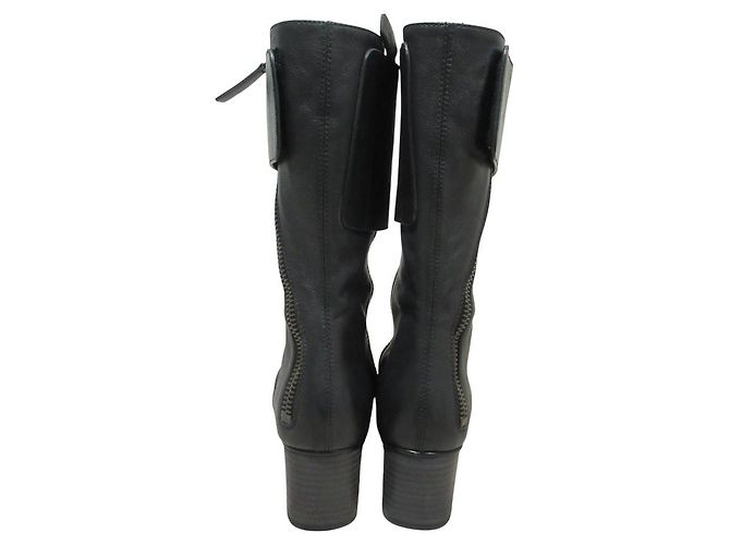Chloé Bottines en cuir Chloe Noir - vue 3