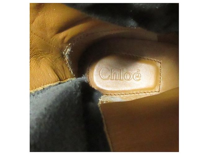 Chloé Bottines en cuir Chloe Noir - vue 4
