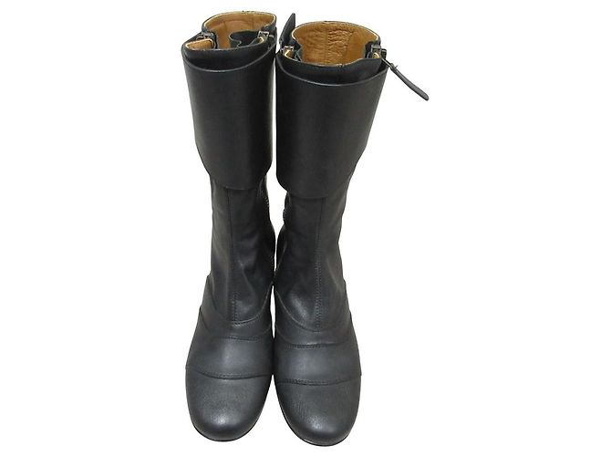 Chloé Bottines en cuir Chloe Noir - vue 5