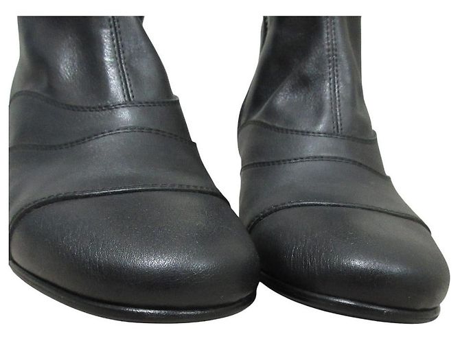 Chloé Bottines en cuir Chloe Noir - vue 6