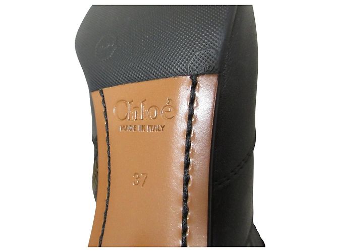 Chloé Bottines en cuir Chloe Noir - vue 9