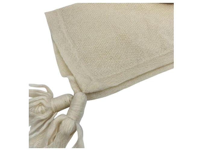 Autre Marque J&M Davidson Mohair Strickschal Weiß - Ansicht 4