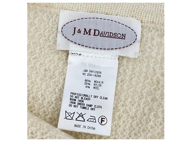 Autre Marque J&M Davidson Mohair Strickschal Weiß - Ansicht 5