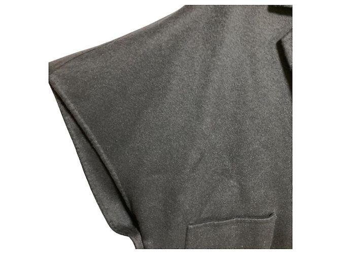 Autre Marque YENN DOUBLE FACE CAPE JACKET Wool Cape Jacket Blue Navy blue - view 3