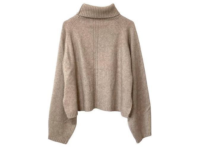 Autre Marque EMMEL REFINES Turtleneck Knit Sweater Brown - view 2