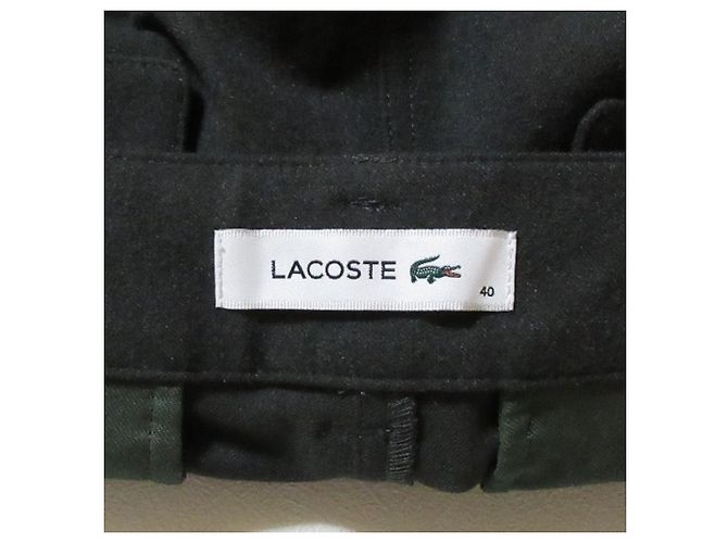 Autre Marque Pantaloni larghi in twill stretch Lacoste Verde - vista 10