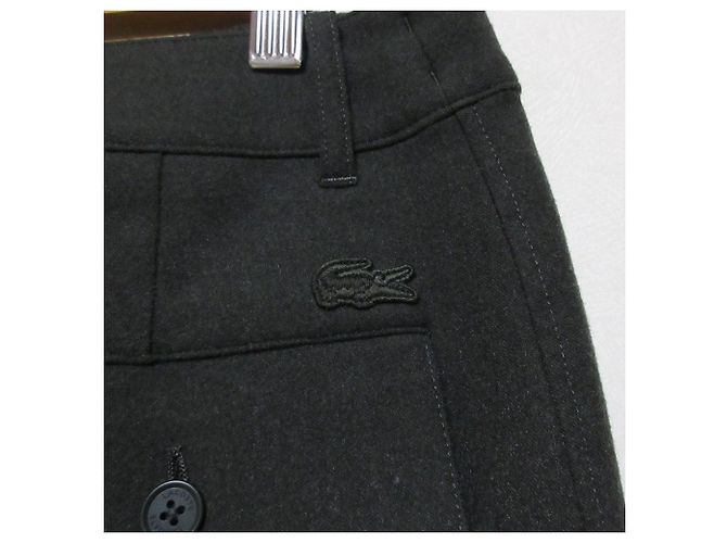 Autre Marque Pantaloni larghi in twill stretch Lacoste Verde - vista 5