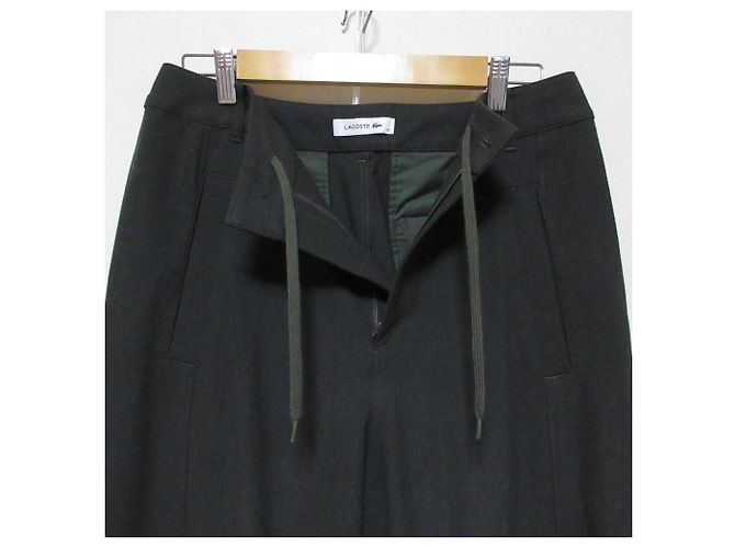 Autre Marque Pantaloni larghi in twill stretch Lacoste Verde - vista 9
