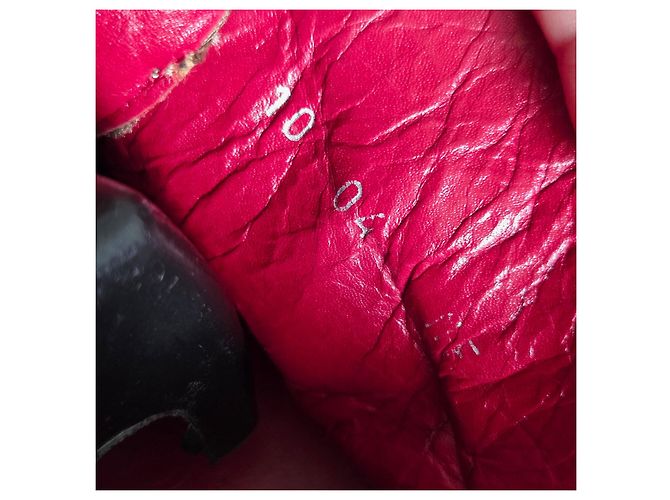 Christian Dior Sneaker alte Dior Monogram in pelle rossa e tela Rosso Beige - vista 11