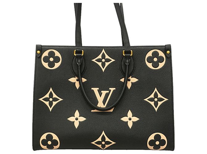 Louis Vuitton Monogram Empreinte OnTheGo MM Tote Bag Schwarz Beige - Ansicht 10