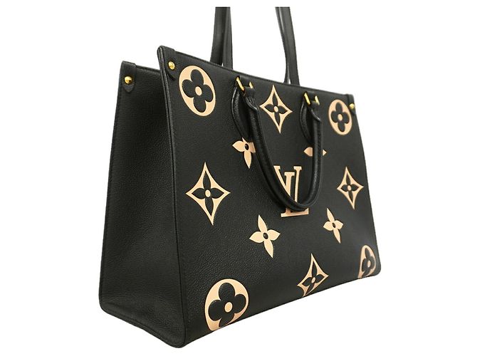 Louis Vuitton Monogram Empreinte OnTheGo MM Tote Bag Schwarz Beige - Ansicht 2
