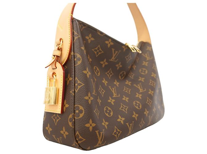 Sac à épaule Louis Vuitton Monogram Slouchy PM Marron - vue 2