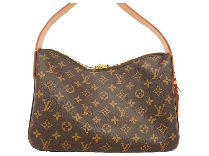 Sac à épaule Louis Vuitton Monogram Slouchy PM Marron - vue 9