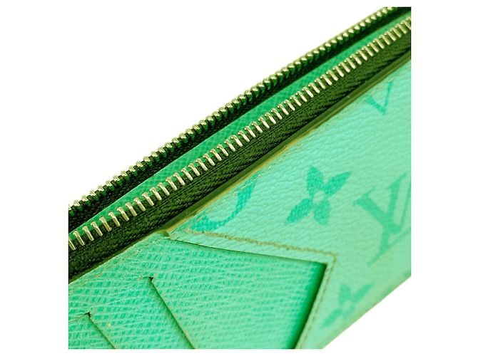 Tarjetero con monedero Louis Vuitton Taigarama Verde - vista 7