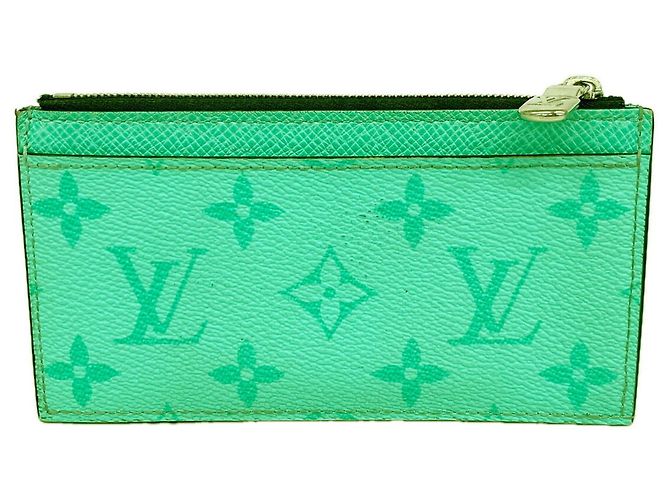 Tarjetero con monedero Louis Vuitton Taigarama Verde - vista 9