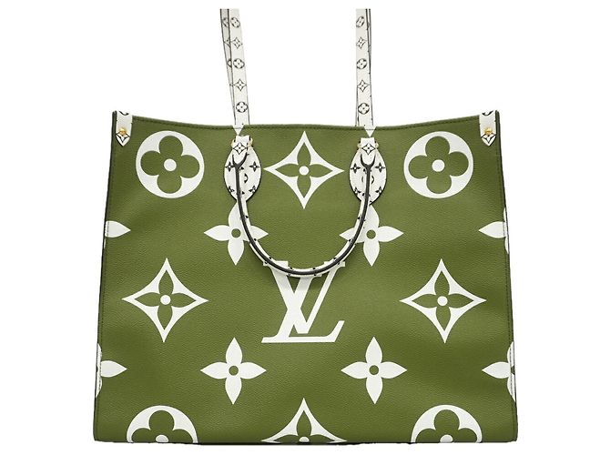 Borsa Tote Louis Vuitton Monogram Giant OnTheGo GM Bianco Cachi - vista 10