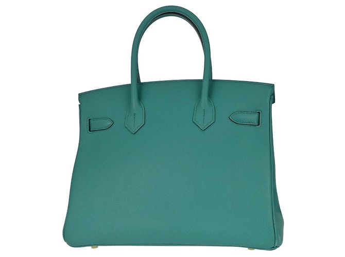 Hermès Hermes Birkin Green Epsom mit Gold Hardware 30 Grün - Ansicht 2