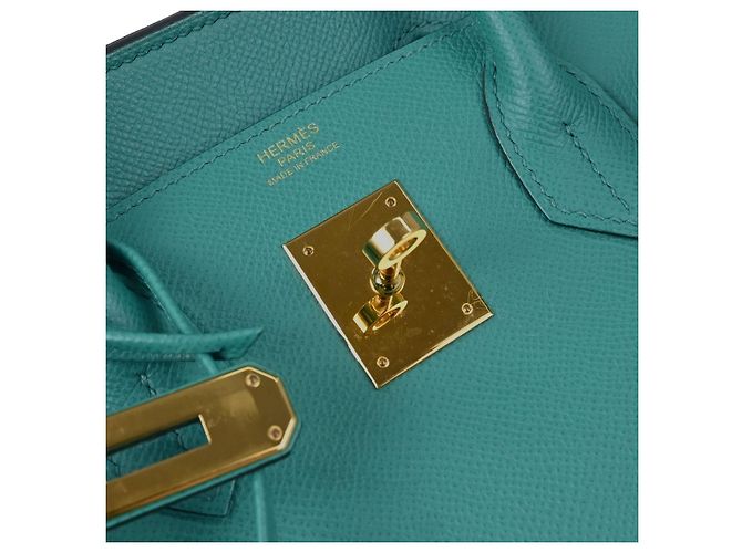 Hermès Hermes Birkin Green Epsom mit Gold Hardware 30 Grün - Ansicht 4