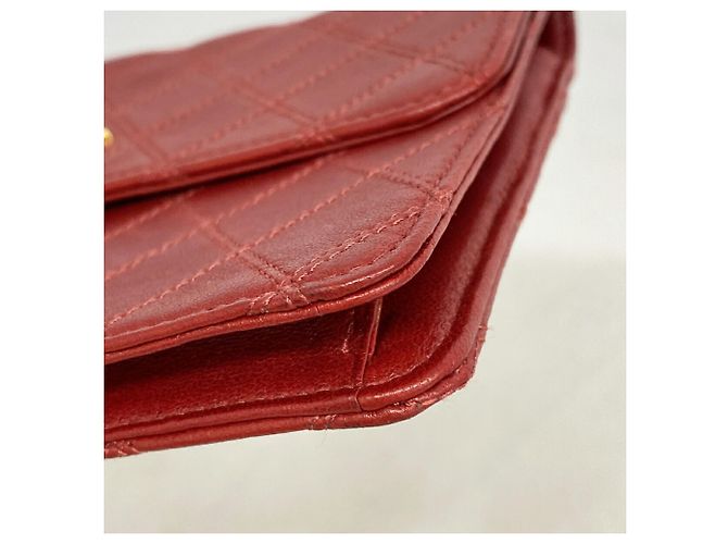 Pouch in pelle bicolore Chanel Rosso - vista 6