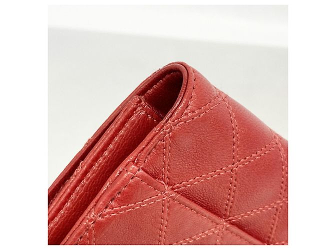 Pouch in pelle bicolore Chanel Rosso - vista 7