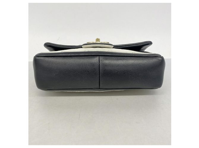 Sac à épaule Chanel Matelassé Noir Blanc - vue 3