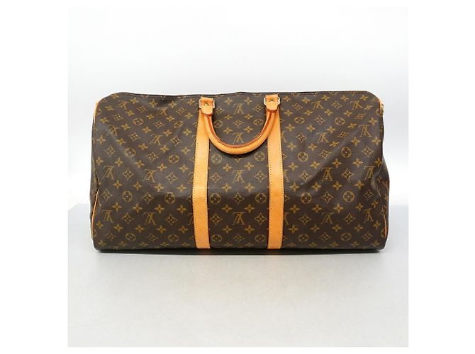 Louis Vuitton Boston Monogram Keepall Bandoulière 55 Marrom - vista 14