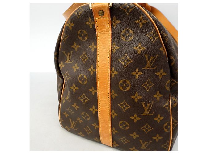 Louis Vuitton Boston Monogram Keepall Bandoulière 55 Marrom - vista 8