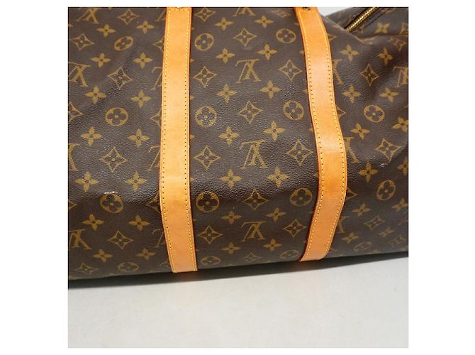 Louis Vuitton Boston Monogram Keepall Bandoulière 55 Marrom - vista 9